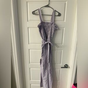 Riley & Rae Purple Checkered Jumpsuit